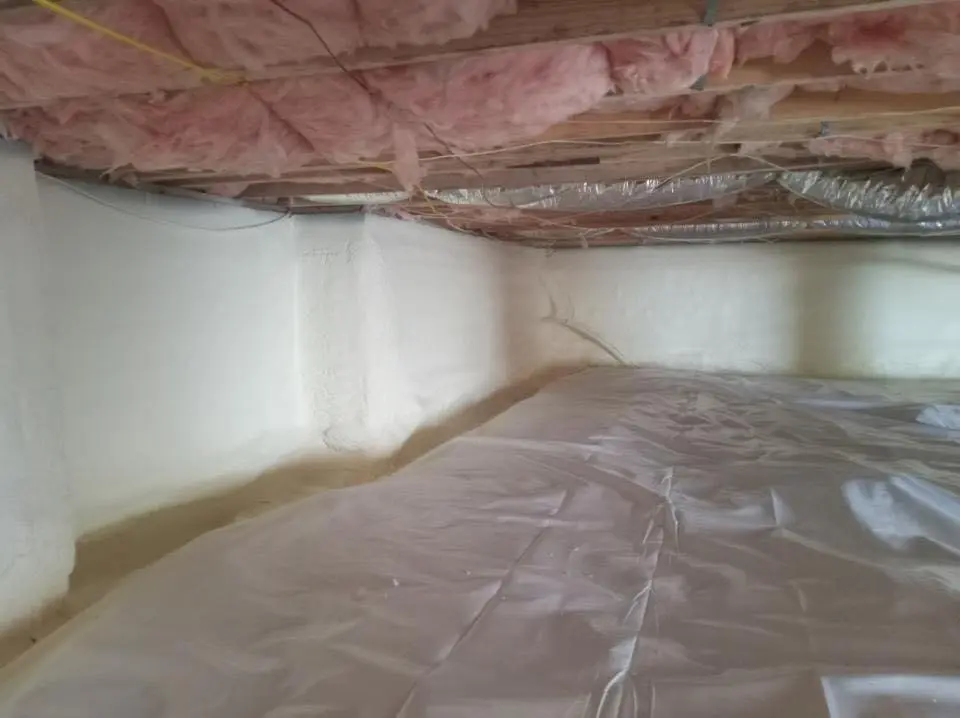 Crawl space encapsulation with closed-cell spray foam for Roof Maintenance in North Lakes